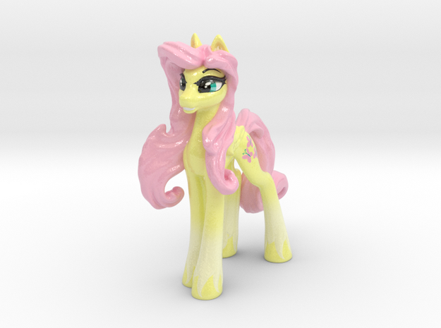 Fluttershy (Classic, 15 cm / 6 in tall) in Glossy Full Color Sandstone