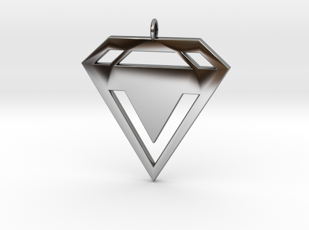 Shaped Diamond V1.1 in Antique Silver