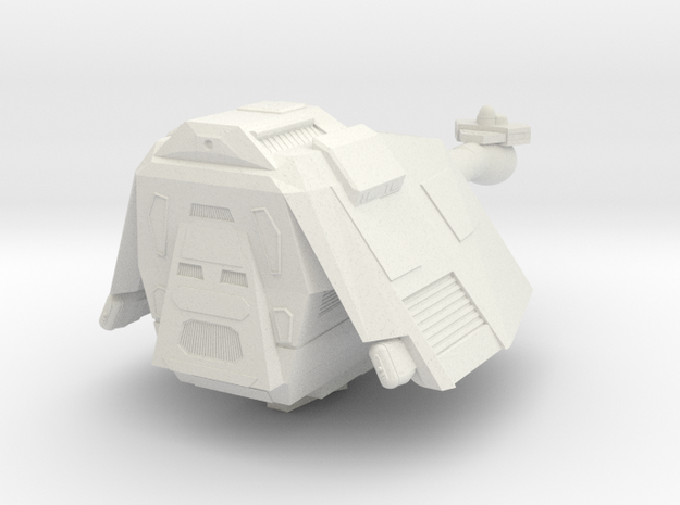 Klingon L-13 Battleship (1/3750) in White Natural Versatile Plastic