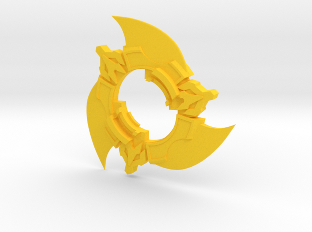 Beyblade Spin Cutter-1 | Anime Attack Ring in Yellow Processed Versatile Plastic