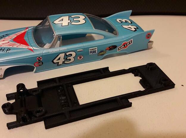 Chassis for Carrera Plymouth Fury NASCAR in White Natural Versatile Plastic