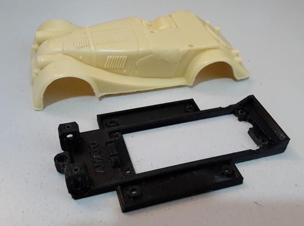 Chassis for George Turner Morgan V8 wide body in White Natural Versatile Plastic