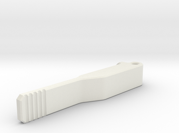 Compact Morse iambic paddle - RIGHT LEVER in White Natural Versatile Plastic