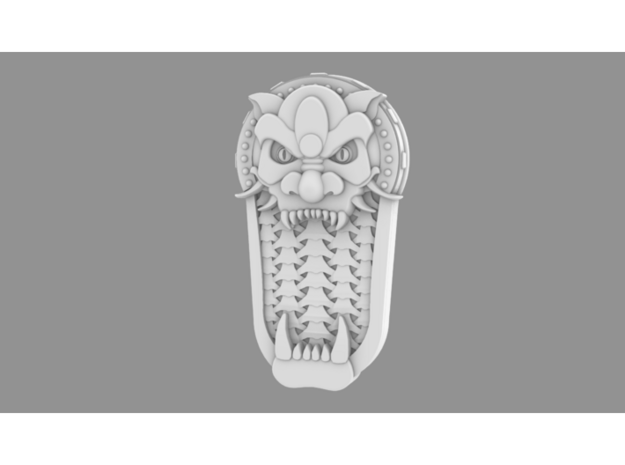Cyber Samurai Oni Style Mega Shield X10 (LEFT) in Tan Fine Detail Plastic