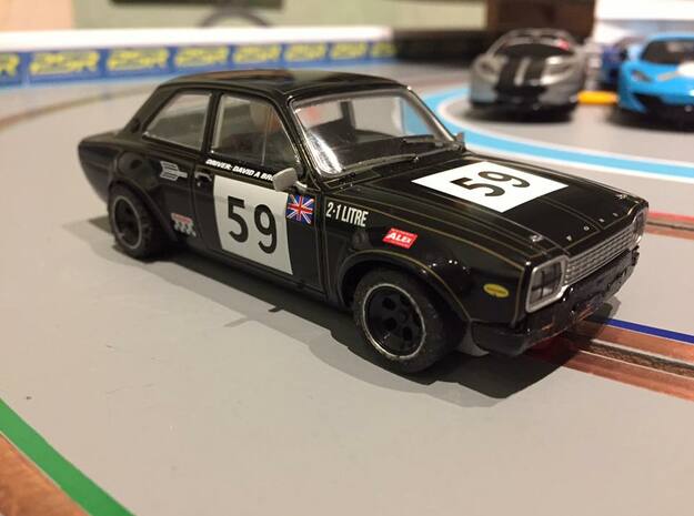 Chassis for Scalextric Ford Escort Mk1 in White Natural Versatile Plastic