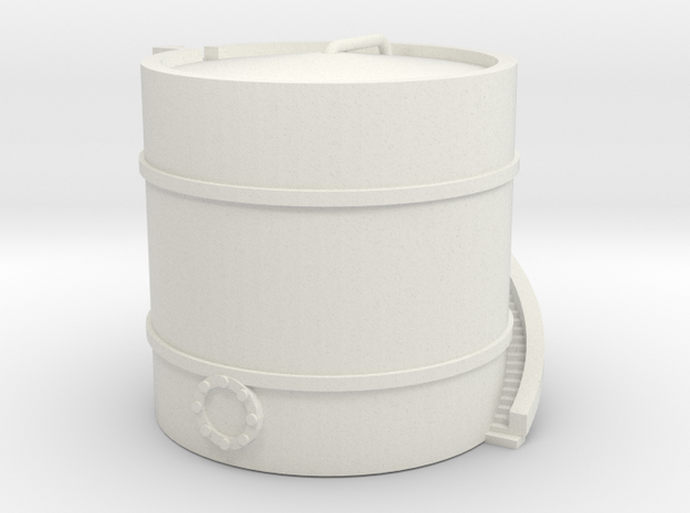 Small Airport Fuel Tank - Various Scales in White Natural Versatile Plastic: 1:400