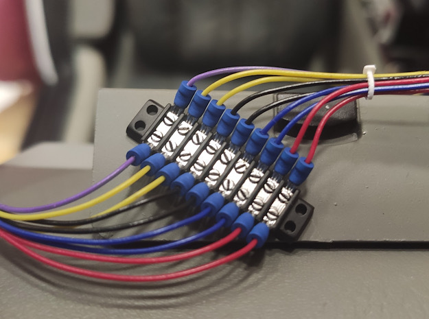 1:6 BTTF DeLorean Dashboard wires terminal in Clear Ultra Fine Detail Plastic