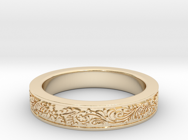 Celtic Wedding Ring 13 in 14K Yellow Gold