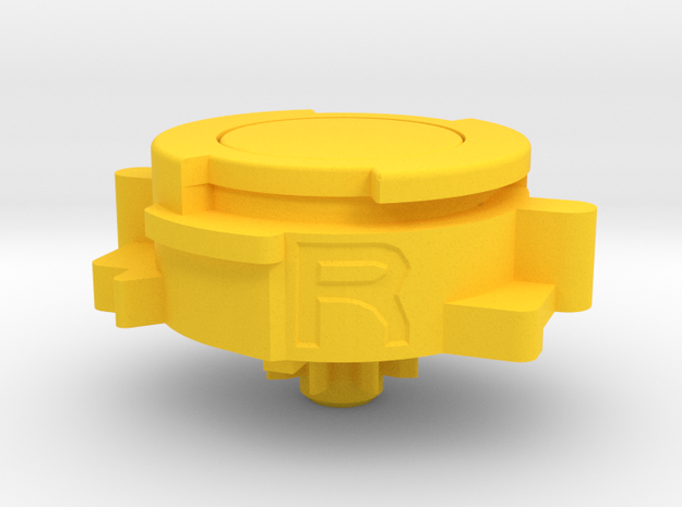 Beyblade Right neo spin gear in Yellow Processed Versatile Plastic
