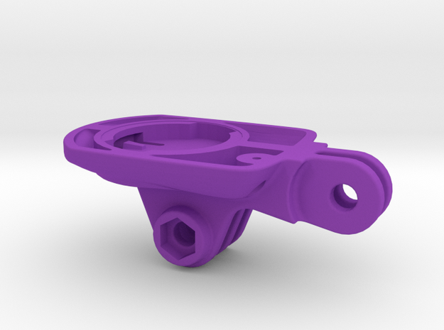 Wahoo Elemnt Bolt BMC Mount for GoPro - Short in Purple Processed Versatile Plastic