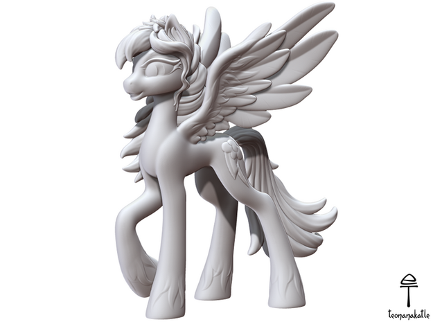 Rainbow Dash My Little Pony (Plastic, 8.2 cm tall) in White Natural Versatile Plastic