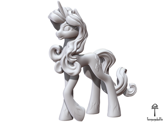 Rarity My Little Pony (Plastic, 8.4 cm tall) in White Natural Versatile Plastic