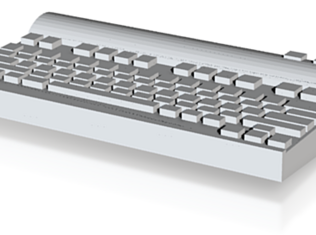 Computer Desk Keyboard A in Tan Fine Detail Plastic