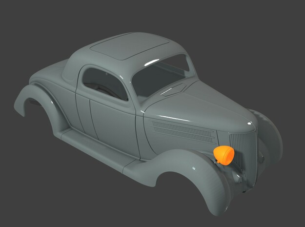  1936 Ford Coupe Headlight 1 OFF (Multiple Scales) in White Natural Versatile Plastic: 1:8