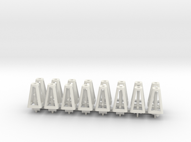 Jack Stands 16 pack 1-25 Scale in White Natural Versatile Plastic