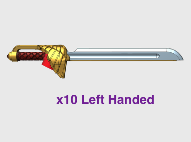 10x Left-handed Energy Sword: Vashet in Tan Fine Detail Plastic