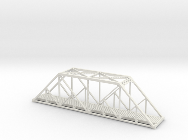 West Pulga Bridge Z scale in White Natural Versatile Plastic
