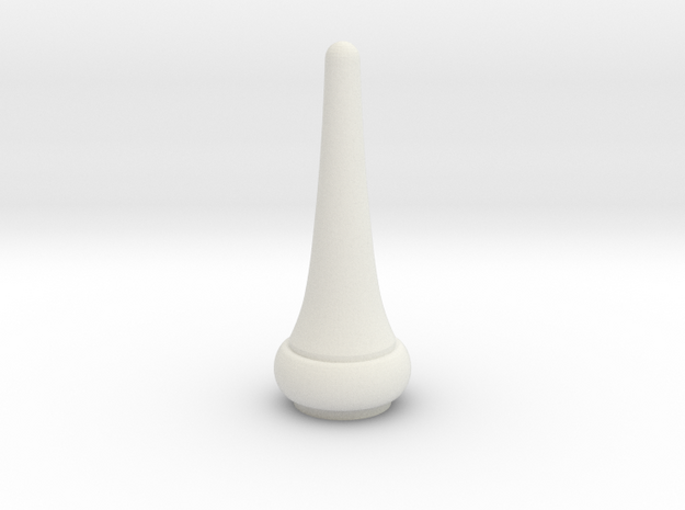 Signal Semaphore Finial Pointed Cone 1:22.5 scale in White Natural Versatile Plastic
