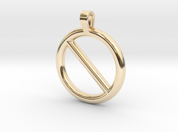 Nope Pendant in 14k Gold Plated Brass