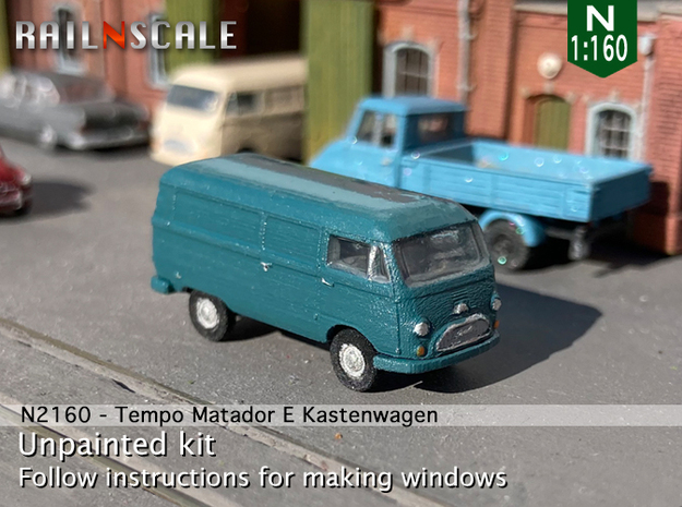 Tempo Matador E Kastenwagen (N 1:160) in Tan Fine Detail Plastic