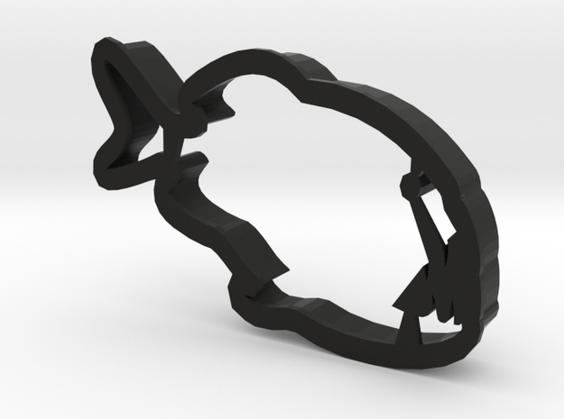 Abyss Fish Cookie Cutter in Black Natural Versatile Plastic