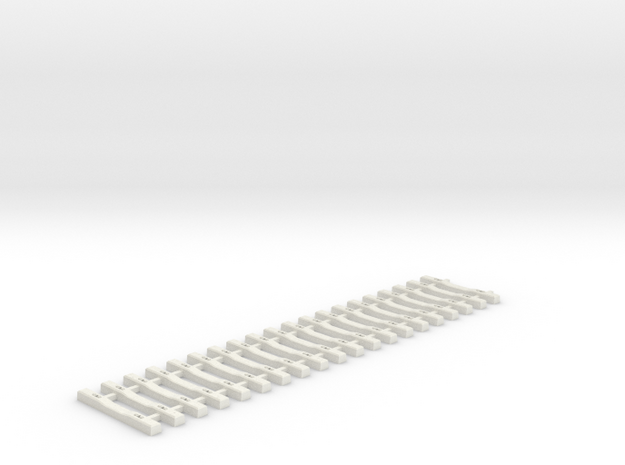 Concrete Tie Lattice - Oscale in White Natural Versatile Plastic