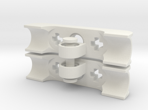 Small Cylinder Bracket in White Natural Versatile Plastic