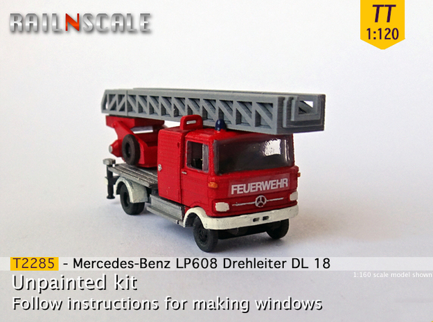 Mercedes-Benz LP 608 Drehleiter (TT 1:120) in Tan Fine Detail Plastic