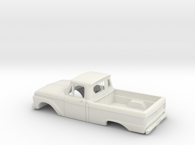 1/18 1966 Ford F Series Reg Cab Reg Bed Shell in White Natural Versatile Plastic