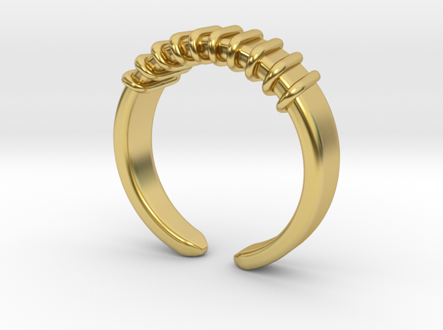 Spring ring [sizable] in Polished Brass