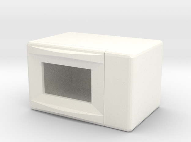 Miniature Dollhouse Microwave in White Processed Versatile Plastic: 1:24