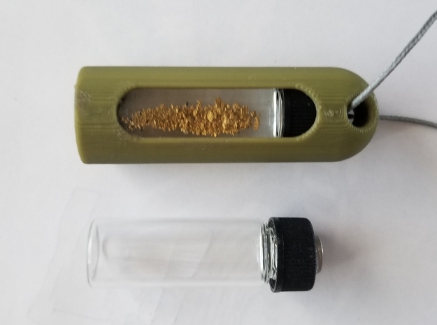 Gold glass jar /vial cover in White Natural Versatile Plastic