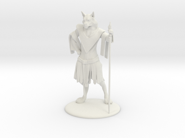 Aslan (Traveller race) Miniature in White Natural Versatile Plastic: 1:55