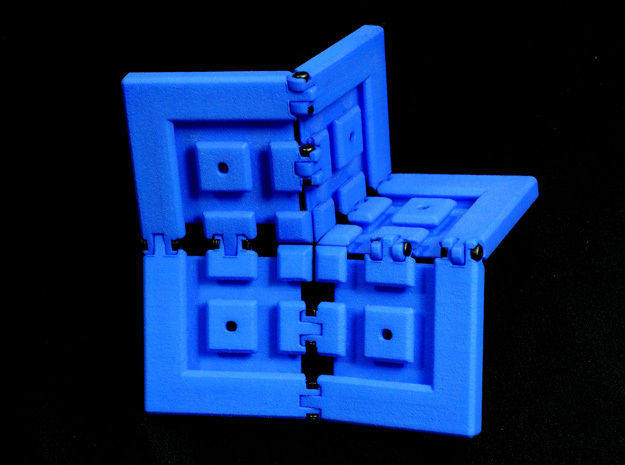 15+4 puzzle frame (Tiles sold separately) in Blue Processed Versatile Plastic