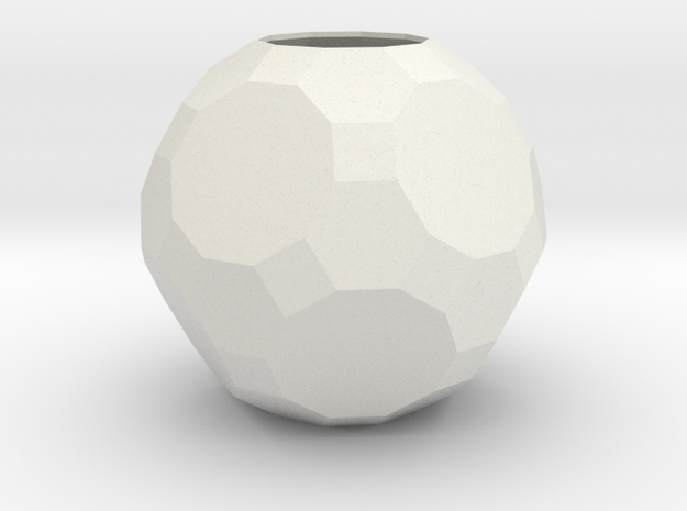 Lawal 108mm Truncated Icosidodecahedron shell in White Natural Versatile Plastic