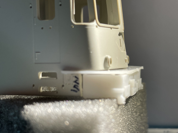 Swiss-Express Re 4/4 II: traverse de tamponnement  in White Natural Versatile Plastic