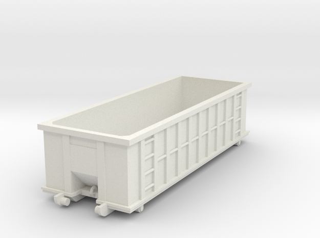 30yd Dumpster 1:64 'S' Scale in White Natural Versatile Plastic