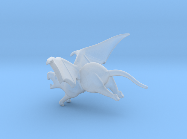 SMALL Flying Rat 3 in Smooth Fine Detail Plastic