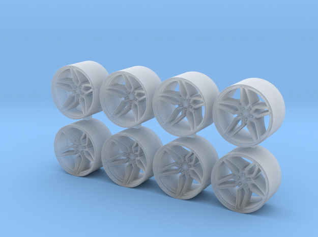 ML X1 8.15x5 1/64 Scale Wheels in Smooth Fine Detail Plastic