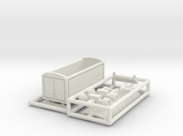 Packwagen 6,5 m - 1:160 (N scale) in White Natural Versatile Plastic