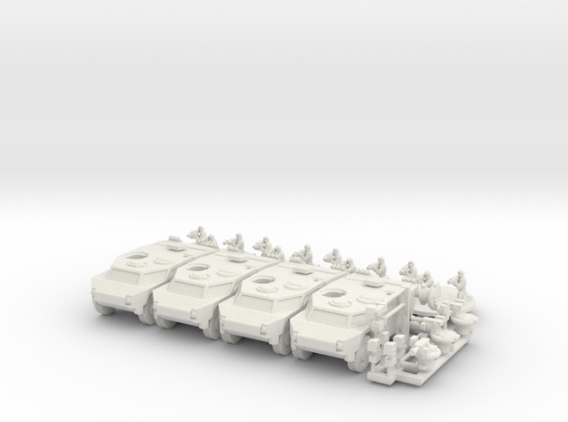 MG144-G01A LGS Fennek Platoon (with teams) in White Natural Versatile Plastic