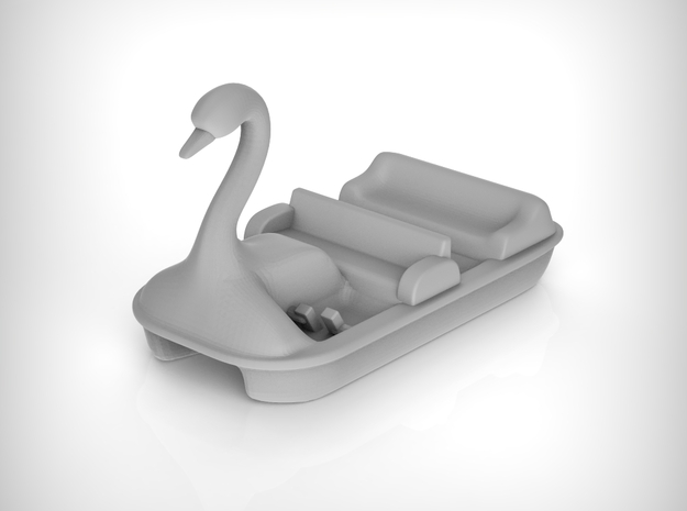 Swan Pedal Boat 01. 1:35 Scale  in White Natural Versatile Plastic