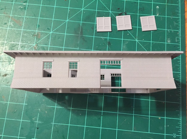 Front Wall Illinois Terminal Station Part 1 in Smooth Fine Detail Plastic