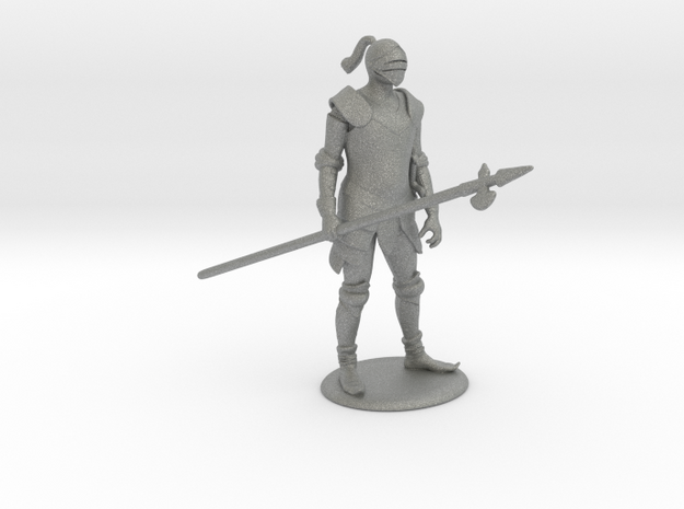 Knight in Full Plate Armour Miniature in Gray PA12: 28mm