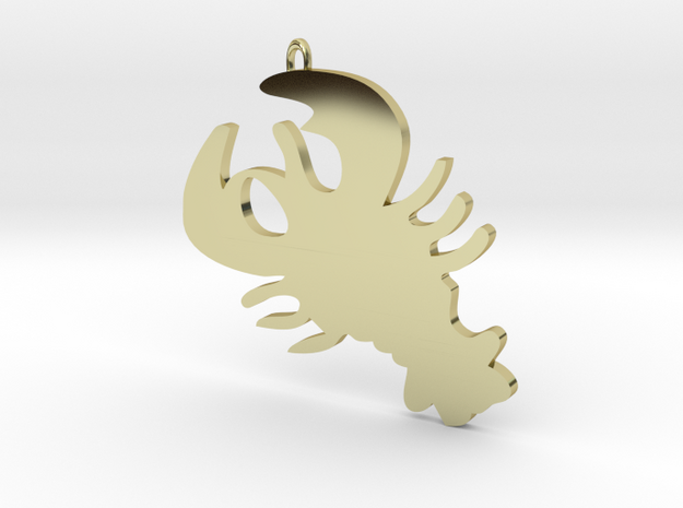 Cancer (crab) zodiac sign pendant in 18k Gold Plated Brass