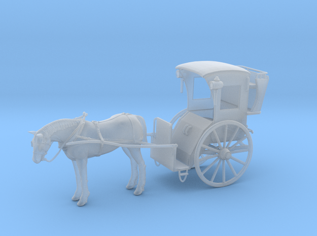 Hansom Cab Miniature in Smooth Fine Detail Plastic: 28mm
