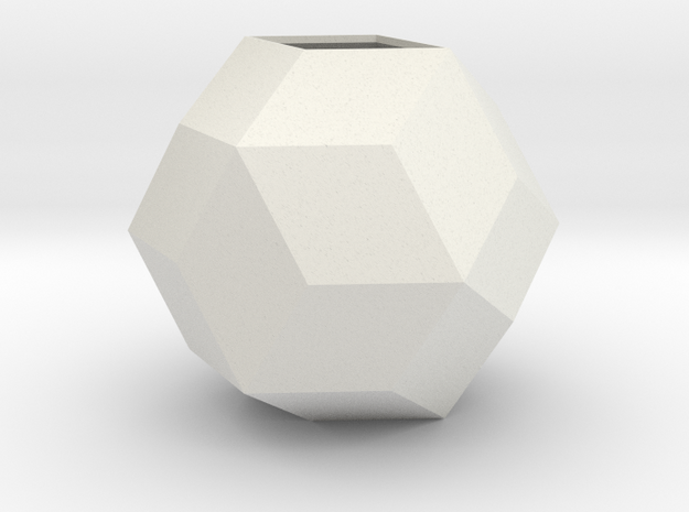 gmtrx lawal Rhombic triacontahedron shell design 1 in White Natural Versatile Plastic