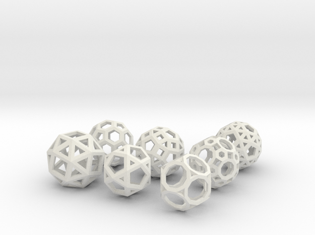 Archimedean Solids Part 2 in White Natural Versatile Plastic