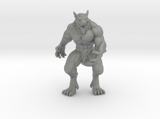 Alpha Werewolf miniature model fantasy games dnd in Gray PA12