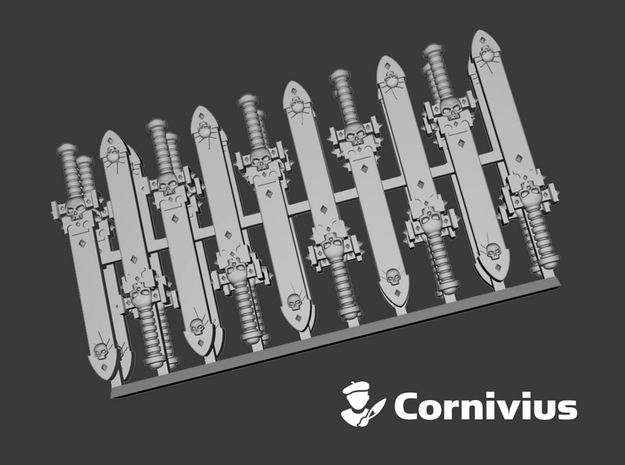 20x Energy Sword: Cornivius (Sheathed) in Tan Fine Detail Plastic